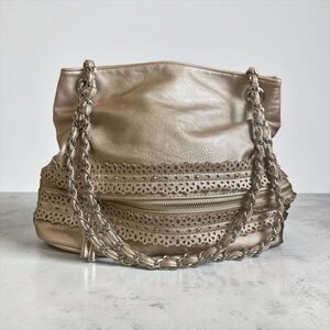Imoshion Metallic Pink Shoulder Bag with Chain Straps